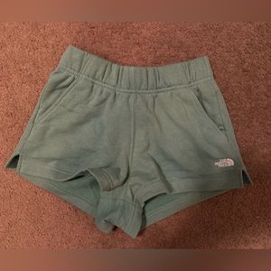 The North Face fleece mint blue shorts